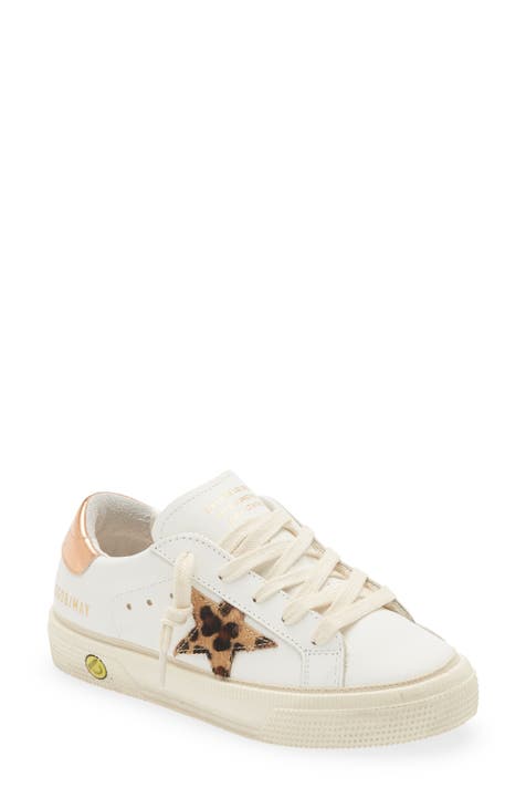 Golden Goose leopard gold calf hair Sneakers shoes offers kids SZ 30