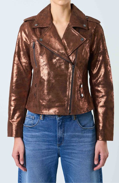 Leather Biker Jacket for Women