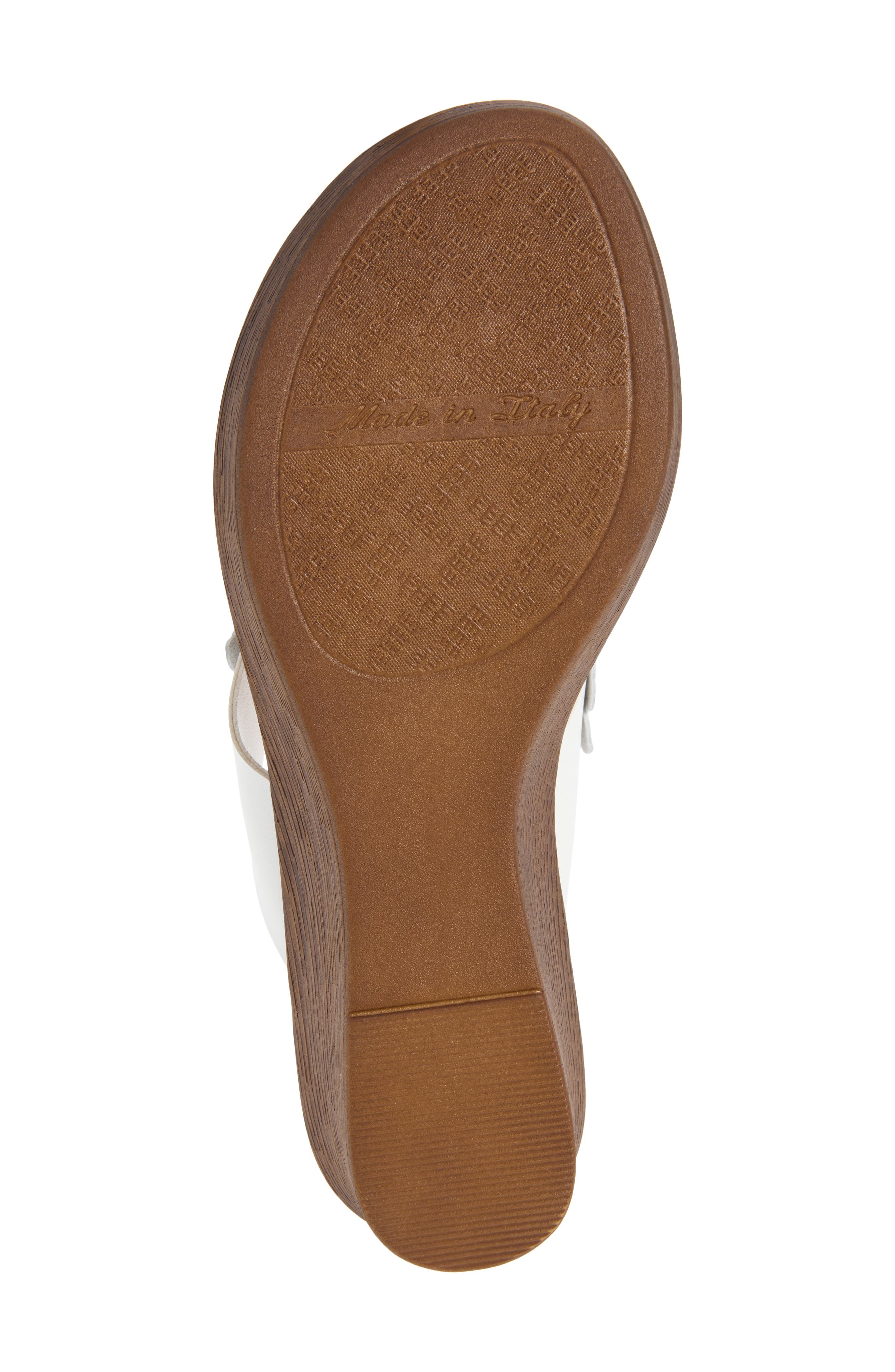 ITALIAN SHOEMAKERS Brynne Floral Wedge Sandal, Alternate, color, White