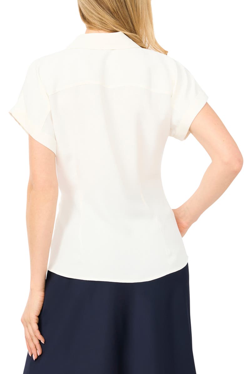 Halogen<sup>®</sup> Asymmetric Tie Front Shirt, Alternate, color, New Ivory