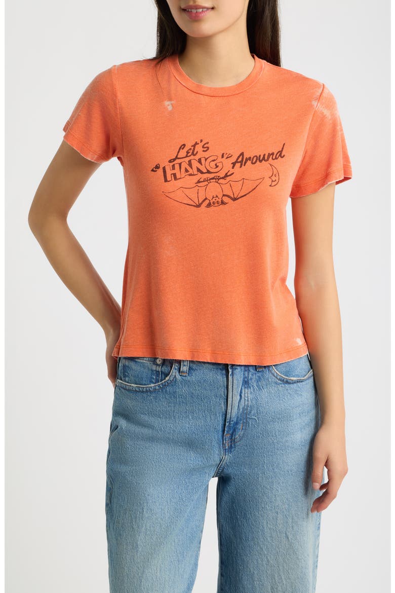 Let's Hang Around Graphic Tee, Main, color, POPPY ORANGE