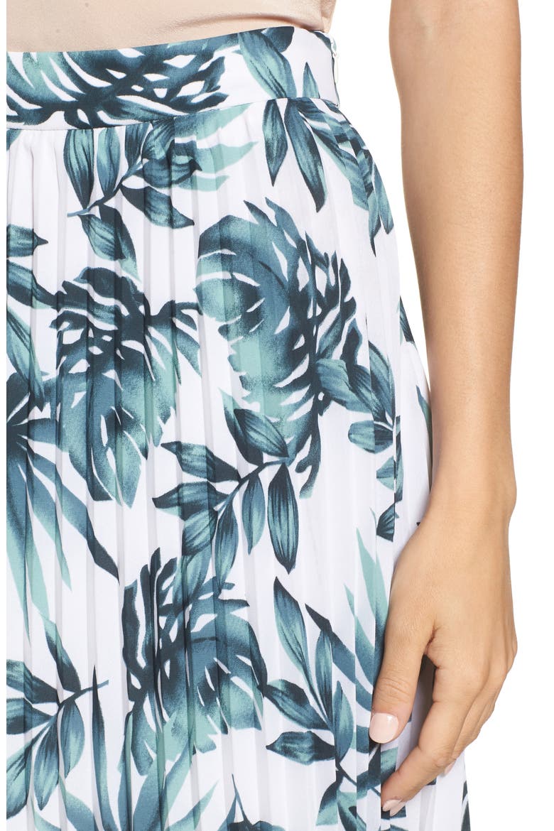 Gibson x International Women's Day Thamarr Pleated Skirt, Alternate, color, PALM PRINT