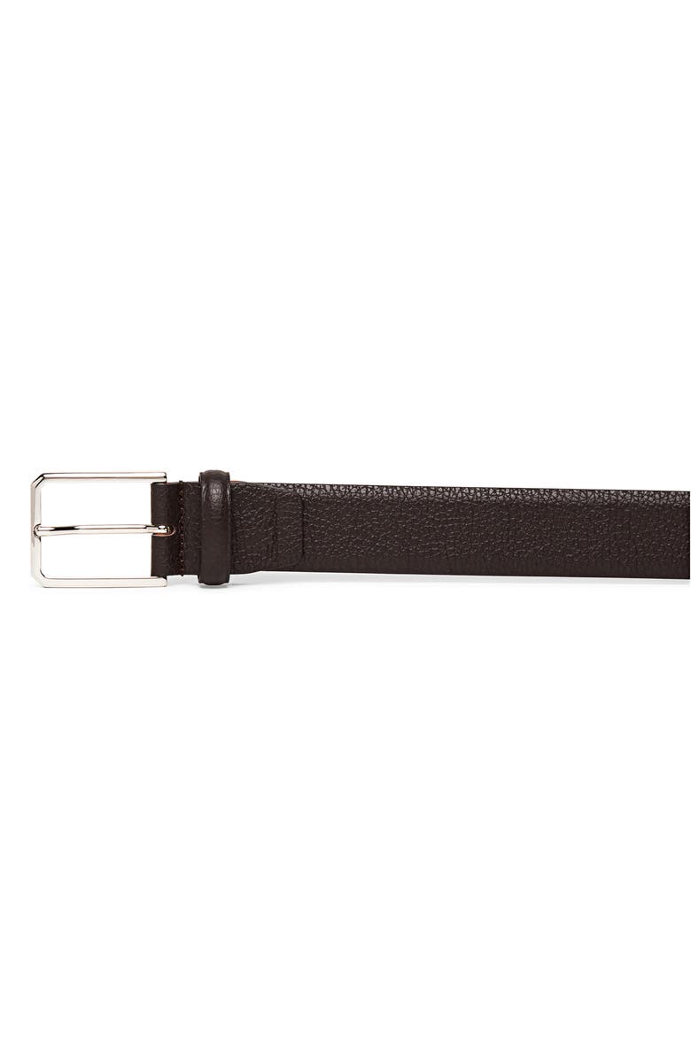 Santoni Leather Belt, Alternate, color, Brown