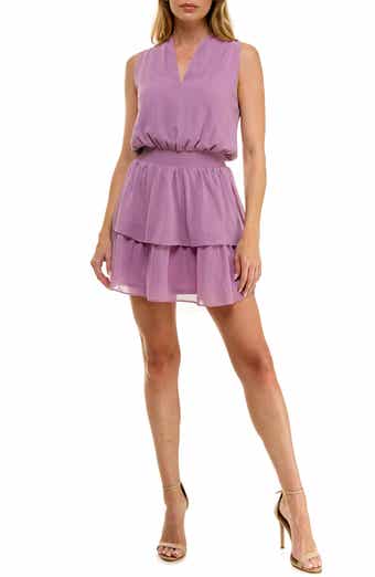 Socialite Sleeveless Pleated Minidress