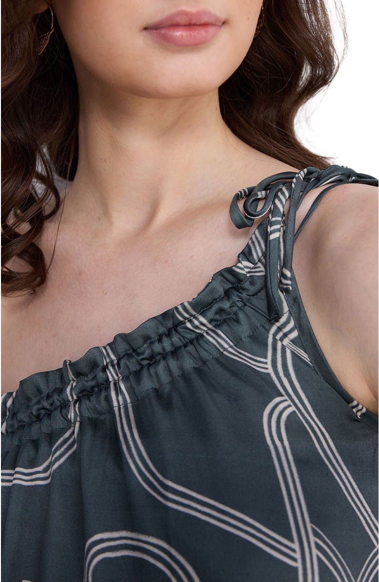 Reistor One Shoulder Midi Dress, Alternate, color, Twirls And Twists