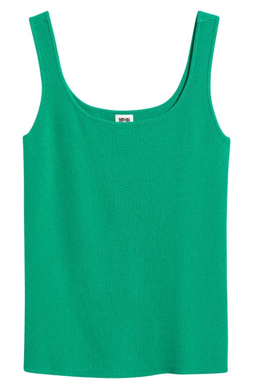 Shop Anne Klein Square Neck Sweater Tank In Tropical Green