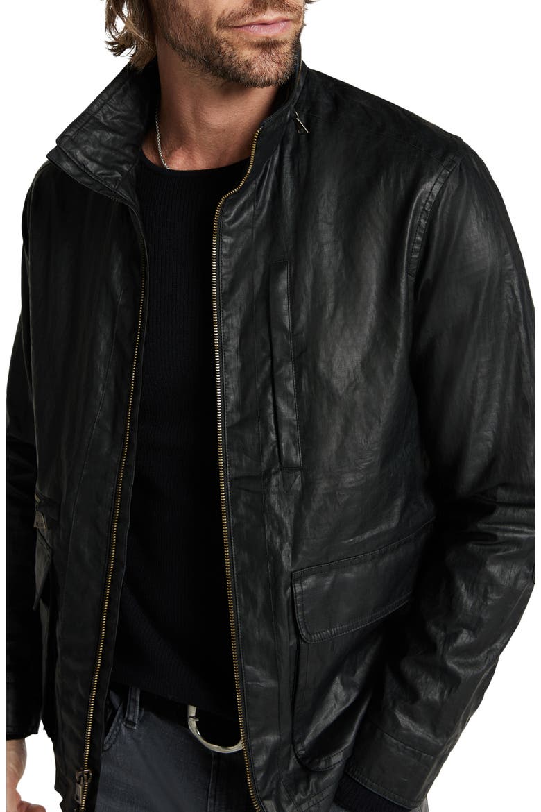 Irving Coated Linen Jacket, Alternate, color, BLACK