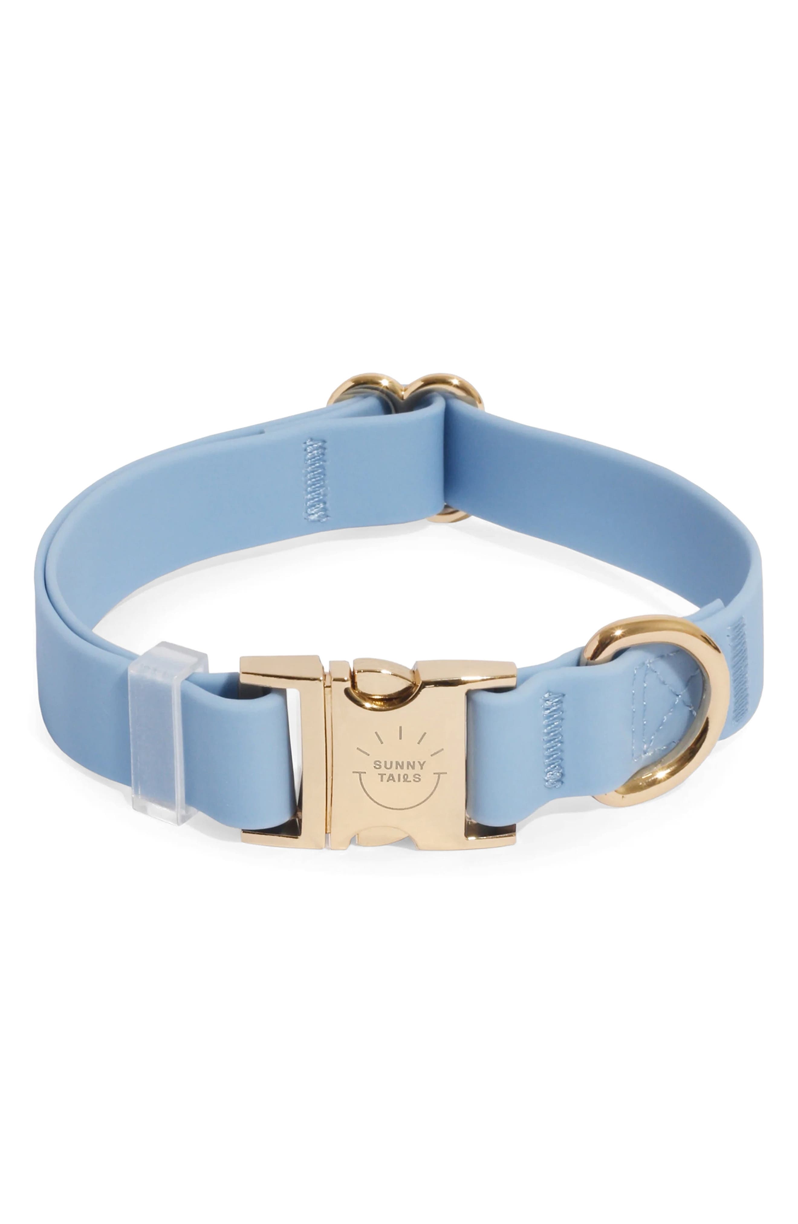 SUNNY TAILS Cloud Waterproof Dog Collar in Malibu Blue 