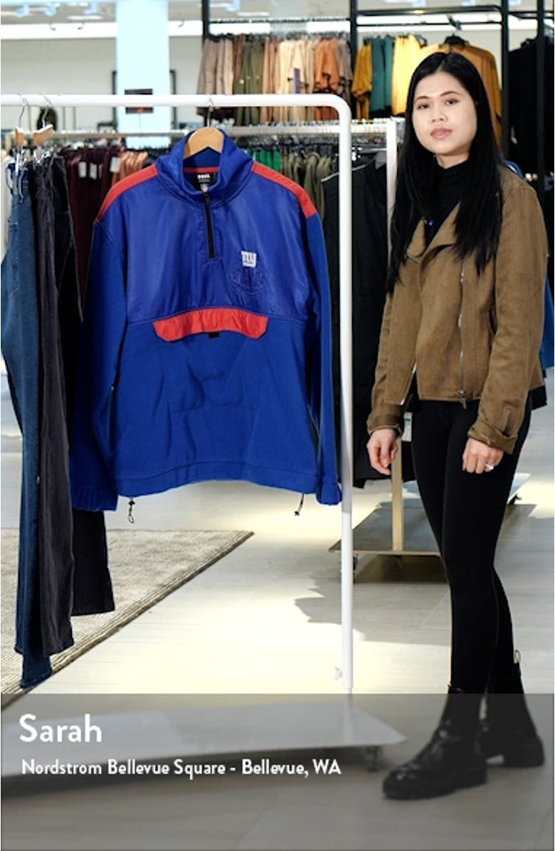 x NFL Fumble Mixed Media Quarter Zip Pullover, sales video thumbnail