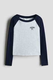 H&M Long-Sleeved T-Shirt With Printed Motif