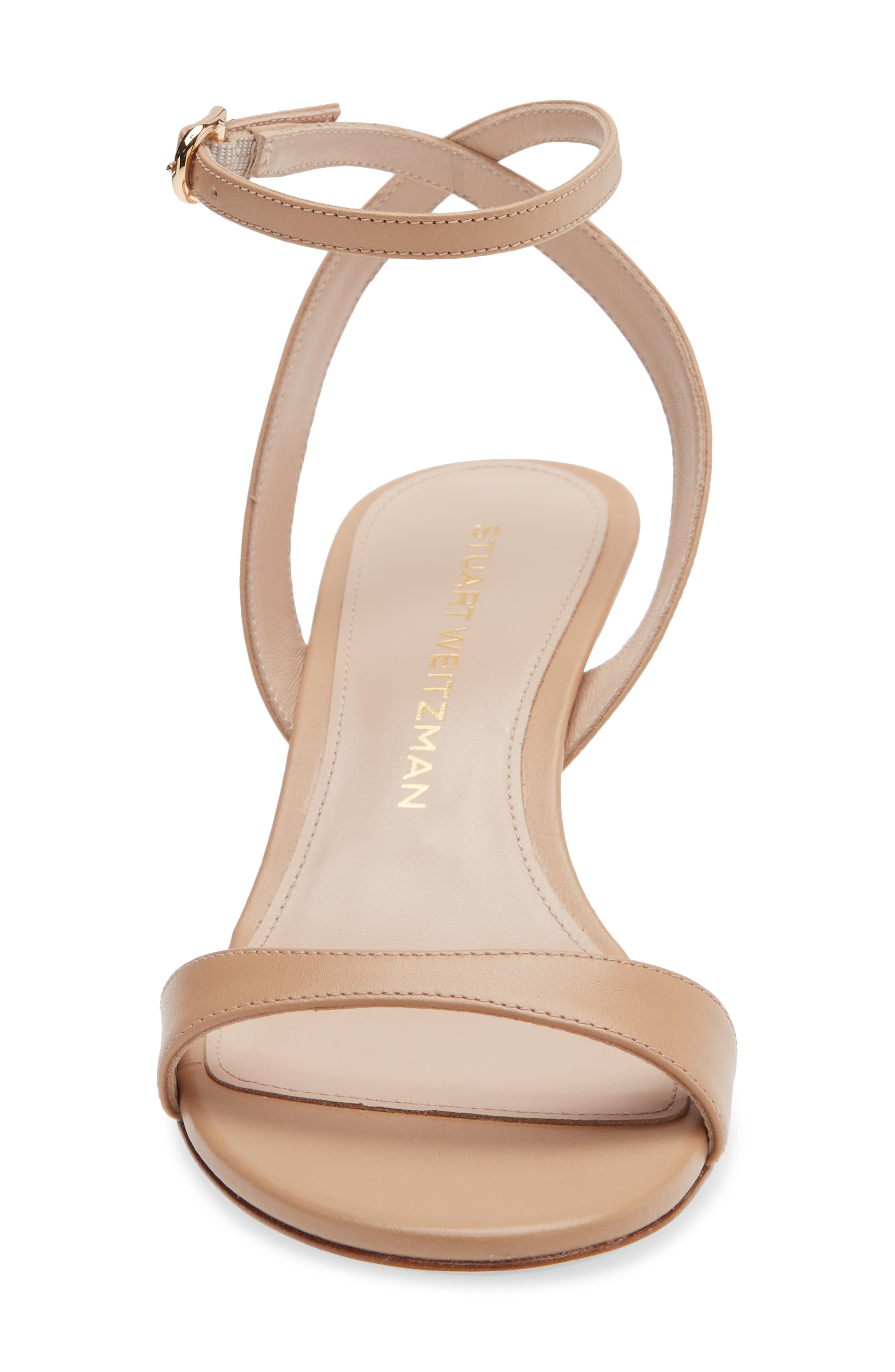 Stuart Weitzman Kellie Ankle Strap Sandal, Alternate, color, Adobe