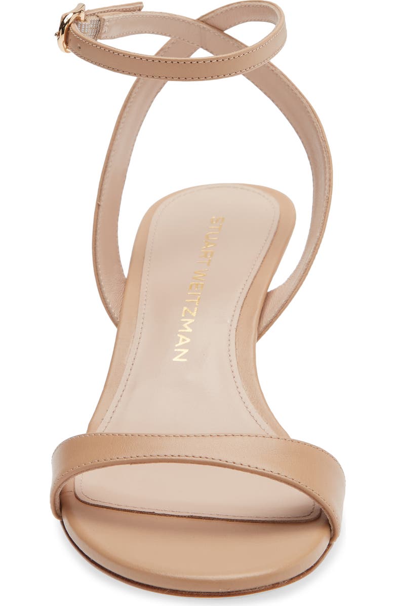 Stuart Weitzman Kellie Ankle Strap Sandal, Alternate, color, Adobe
