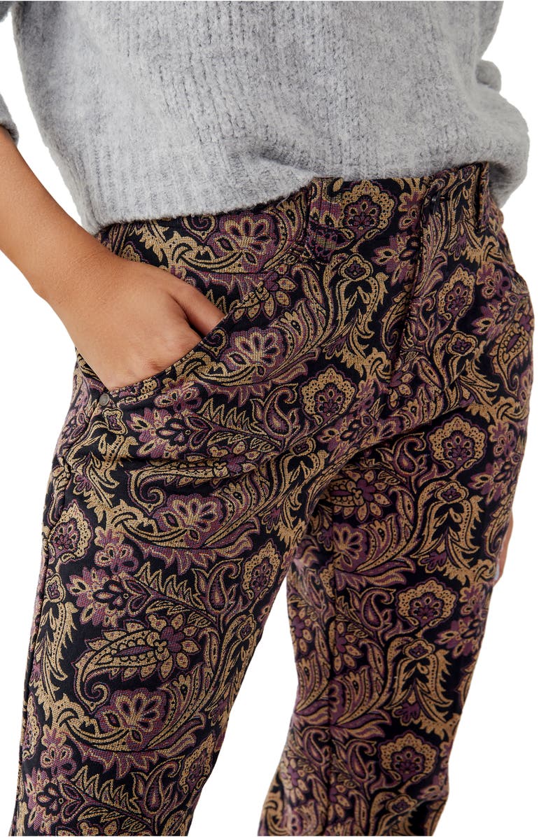 Free People Walker Relaxed Jacquard Pants, Alternate, color,