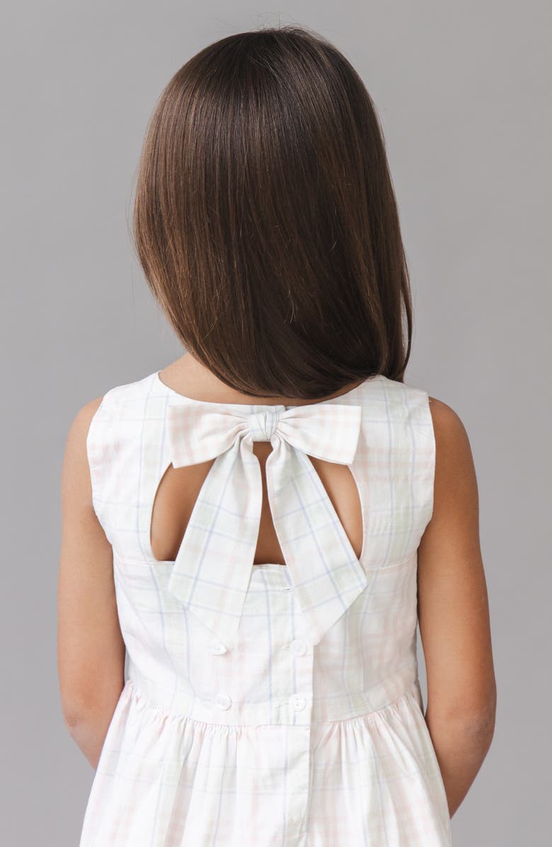 Hope & Henry Kids' Organic Stretch Poplin Button Back Party Dress, Alternate, color, Chateau Plaid