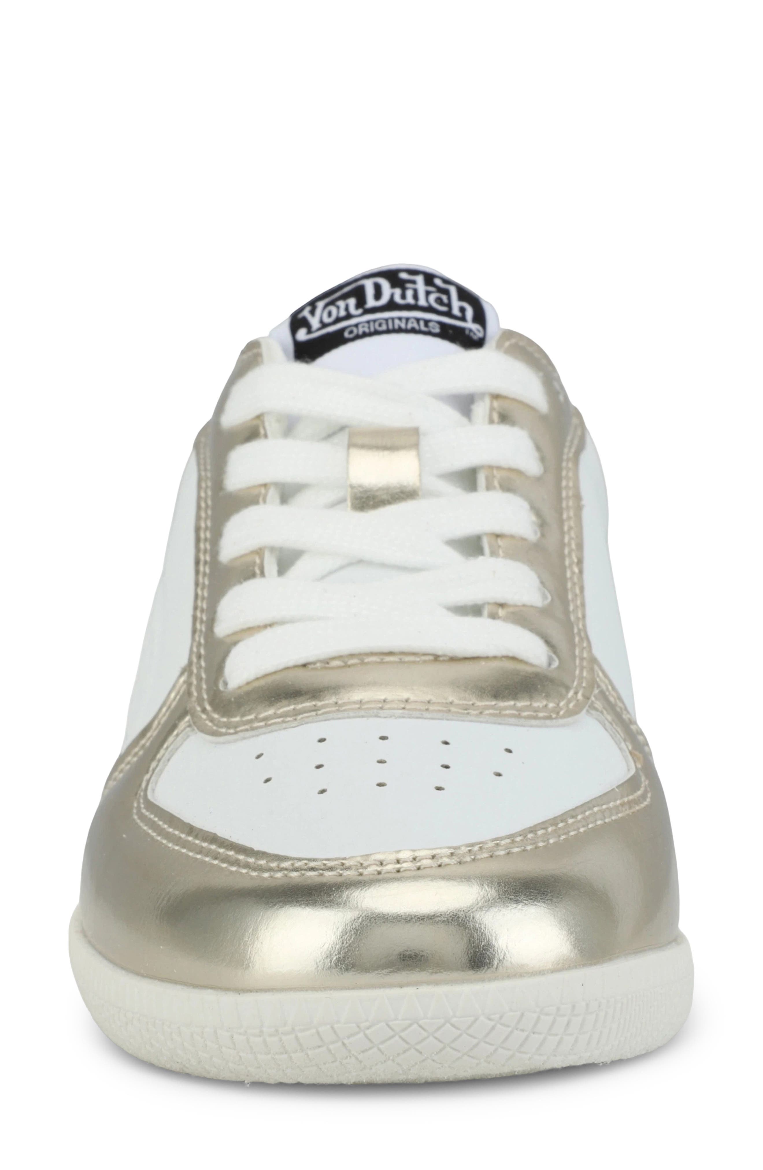Luxe VDW Sneaker, Alternate, color, WHITE/GOLD