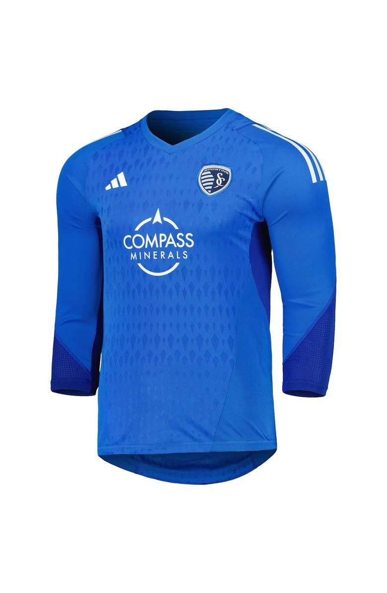 adidas Men's adidas Blue Sporting Kansas City 2023 Goalkeeper Long Sleeve Replica Jersey, Alternate, color, Blue
