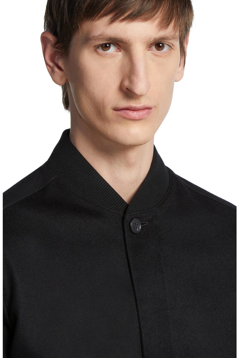 Water Repellent Elements Oasi Cashmere Bomber Jacket, Alternate, color, BLACK