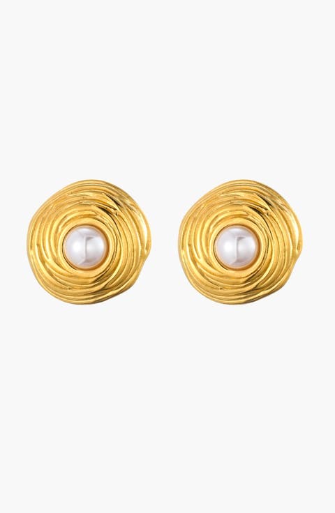 Lumiere Bloom Pearl Drop Earrings