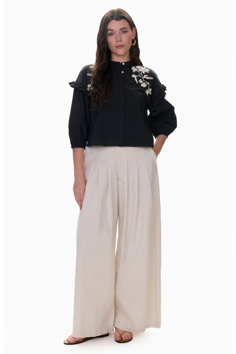 Lydia Applique Top, Main, color, Noir