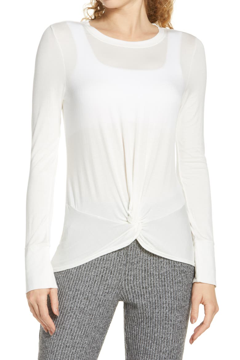 Peaceful Soft Twist T-Shirt, Main, color, IVORY CLOUD