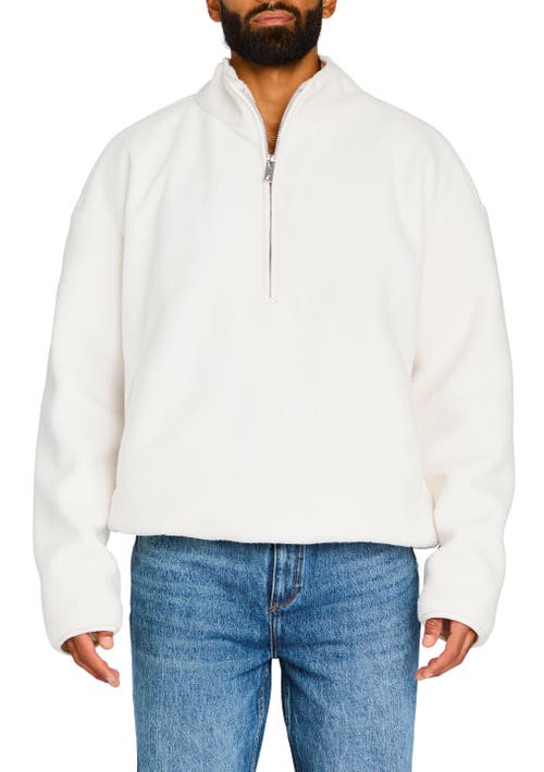 SER.O.YA Carter Faux Sherling Zip Jacket in Eggshell 