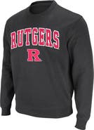 COLOSSEUM Men's Colosseum Charcoal Rutgers Scarlet Knights Arch & Logo Crew Neck Sweatshirt