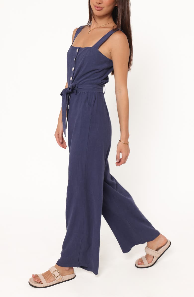 Petal & Pup Rachel Flare Leg Jumpsuit, Alternate, color, Navy