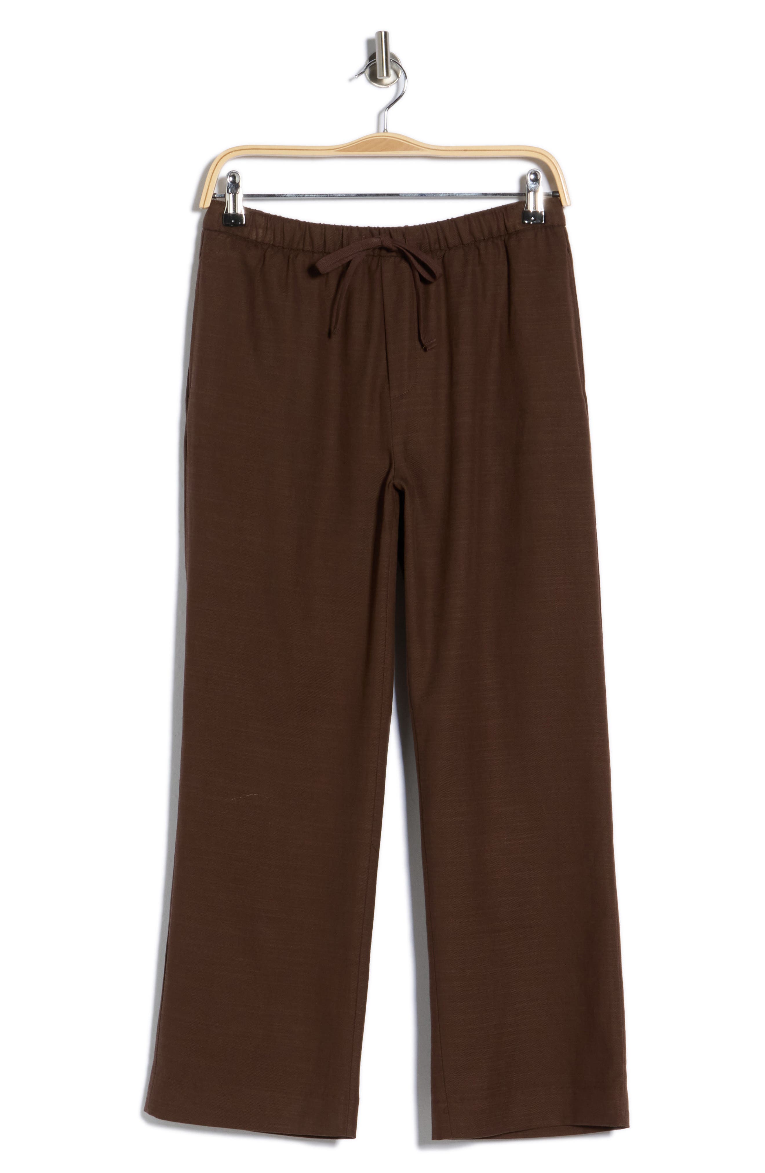 EDIT by JASON WU Crop Wide Leg Cotton Blend Pull-On Pants