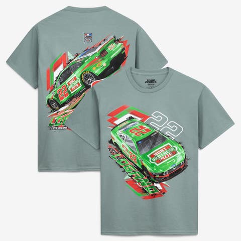 Men's Team Penske  Light Green Joey Logano #22 Hunt Brothers Pizza T-Shirt