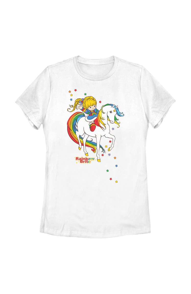 Rainbow Brite Women's Rainbow Brite With Starlite Graphic T-Shirt, Main, color, White