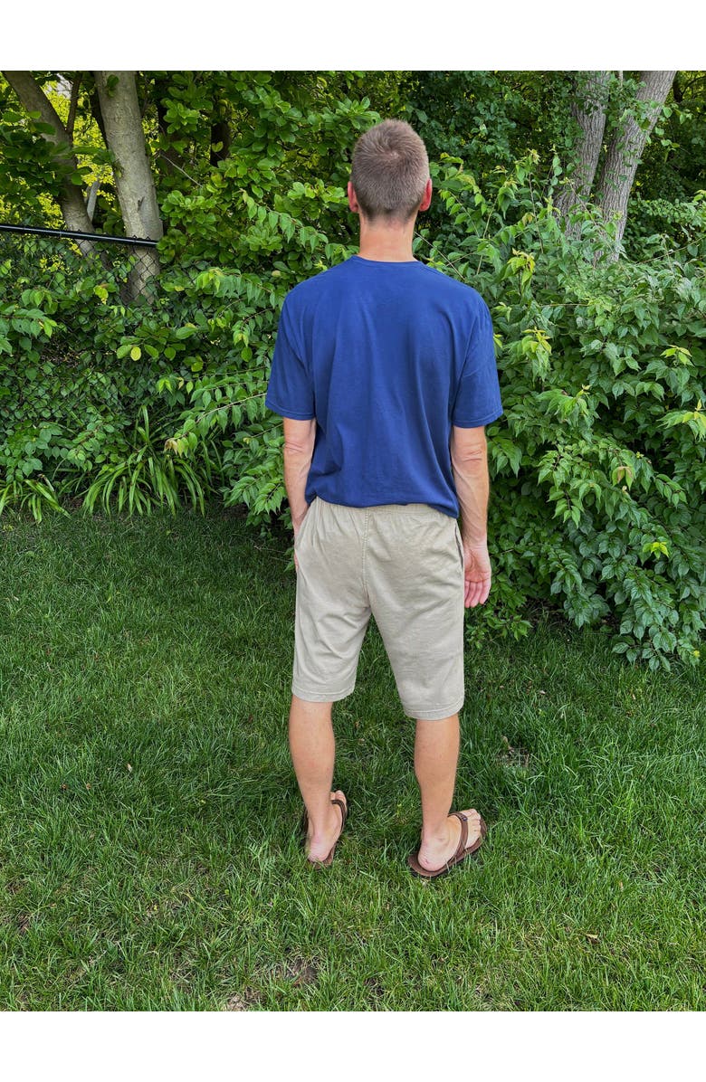 CITY THREADS Mens Super-Soft 100% Cotton UPF 50+ Athletic Workout Shorts w/Pockets, Alternate, color, Black