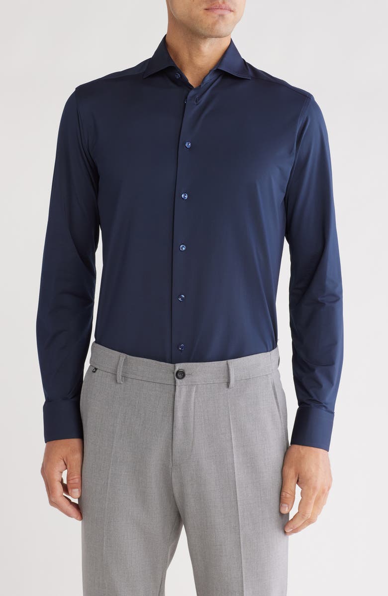 Eton Slim Fit 4-Way Stretch Cotton Dress Shirt, Main, color,