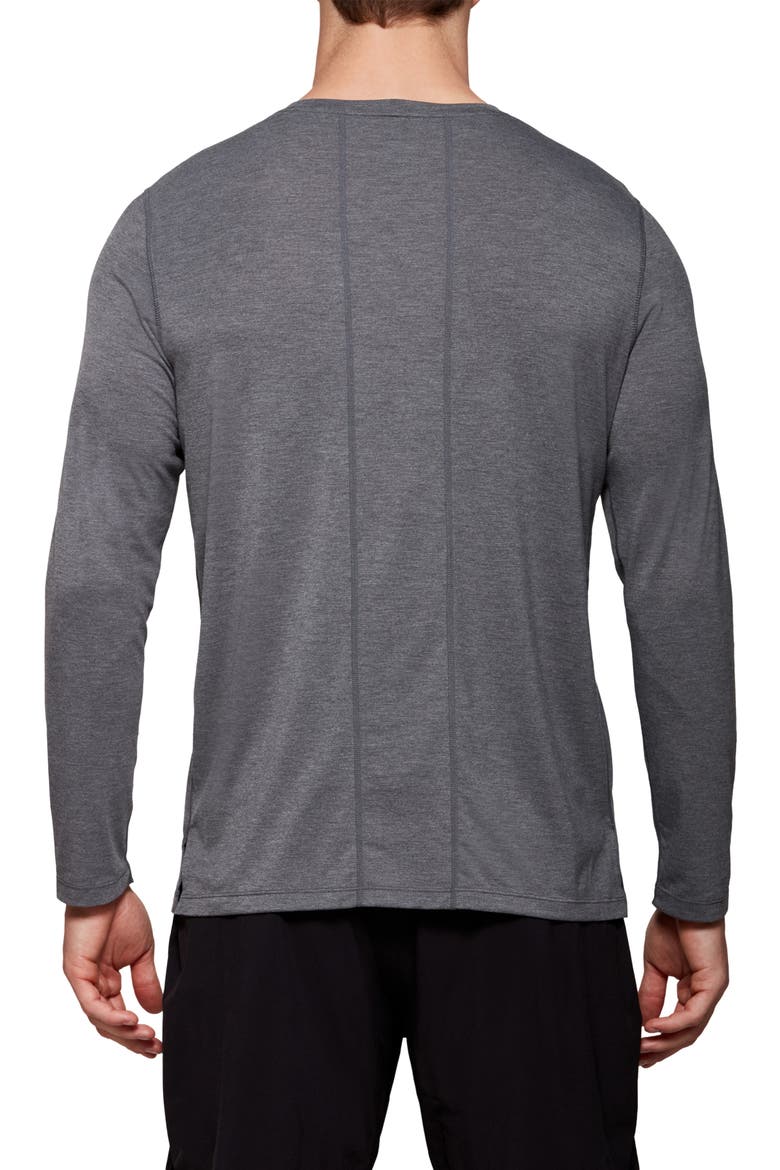 Doarai Stretch Long Sleeve Running T-Shirt, Alternate, color, DARK GREY