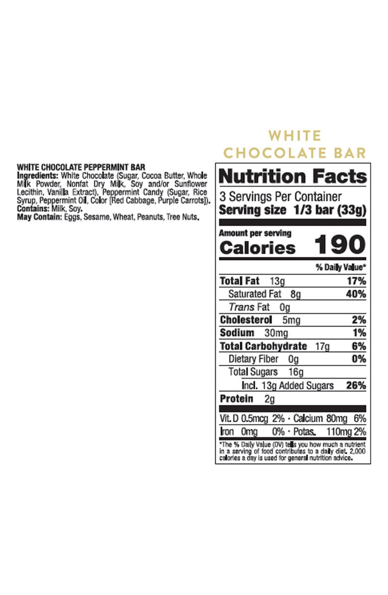 sugarfina Polar Bear Bark Set of 4 White Chocolate Peppermint Bars, Alternate, color,