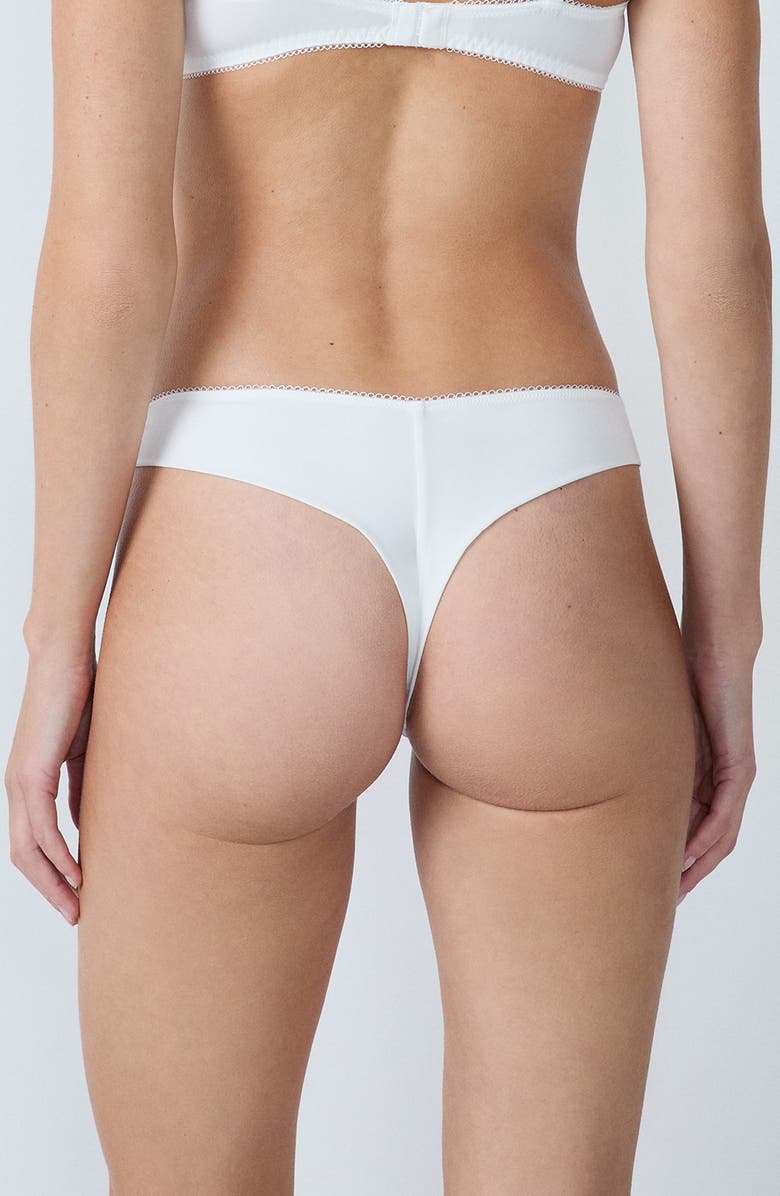 Etam Coeur Tanga Thong, Alternate, color, Ecru