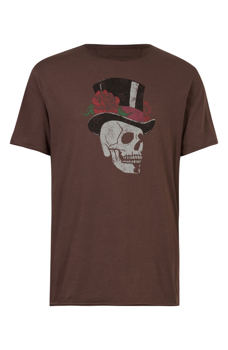 John Varvatos Men's Raw Edge Cotton Graphic Tee, Alternate, color,