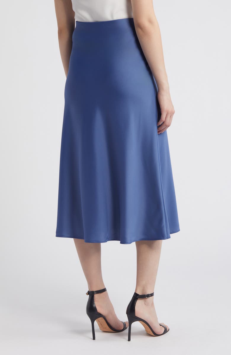 Anne Klein Bias Cut Matte Satin Skirt, Alternate, color, 