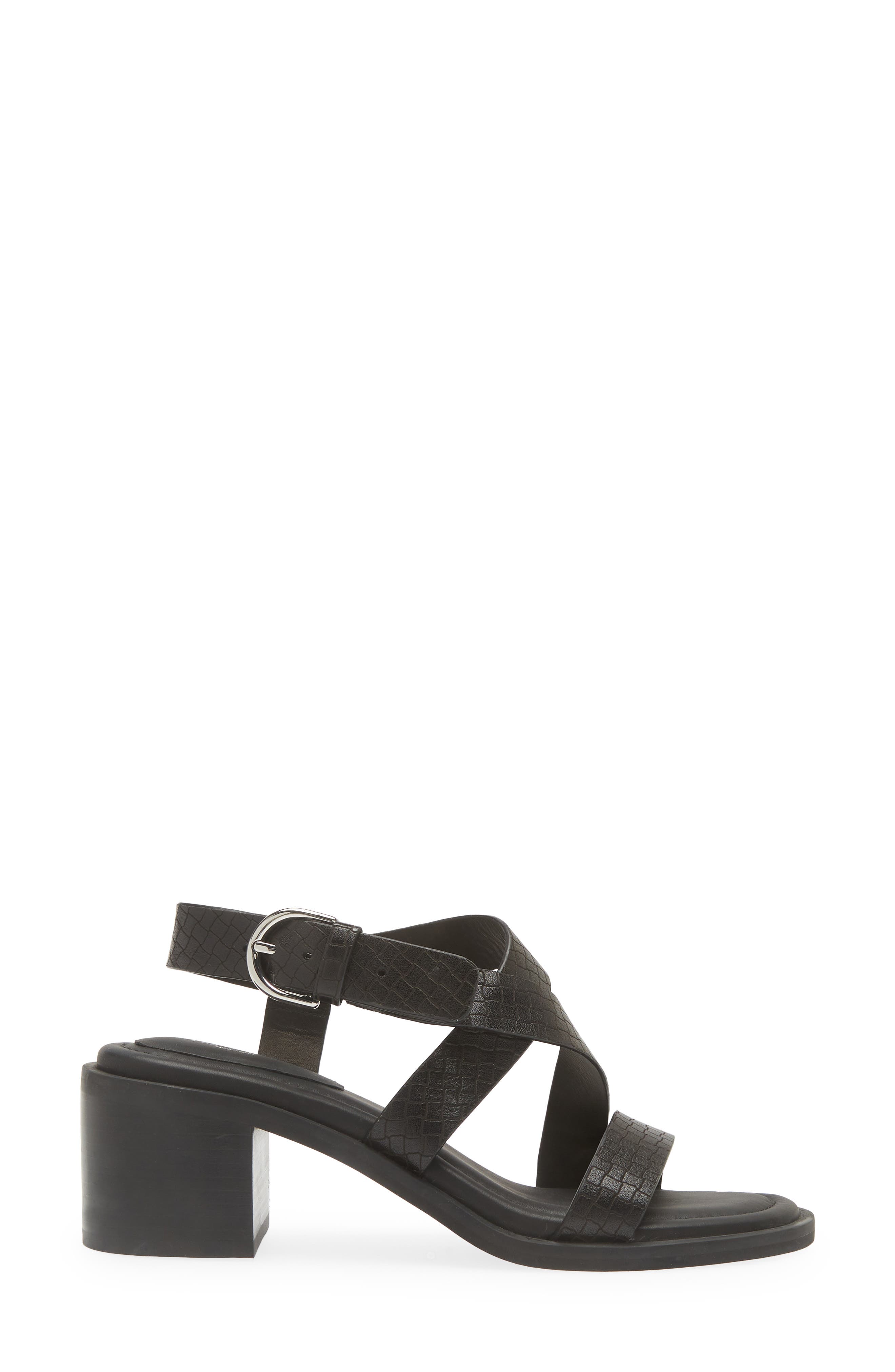 rag & bone Geo Ankle Strap Sandal, Alternate, color, Blkbktw