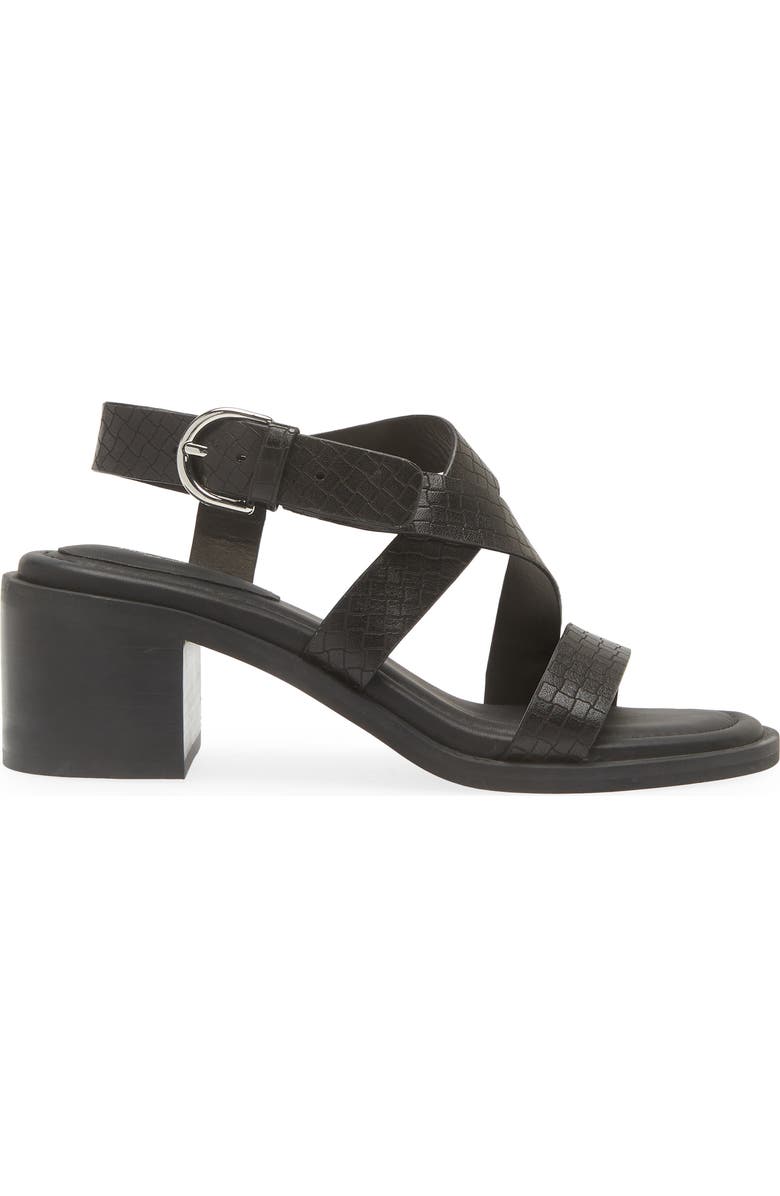 rag & bone Geo Ankle Strap Sandal, Alternate, color, Blkbktw