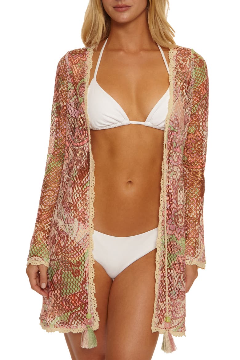 Paradise Cover-Up, Alternate, color, BROWN MULTI