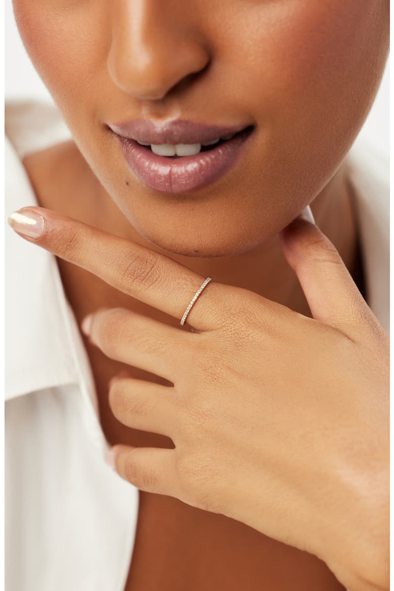 Gold Band Ring - Gold Diamond Eternity Ring, Alternate, color, Gold