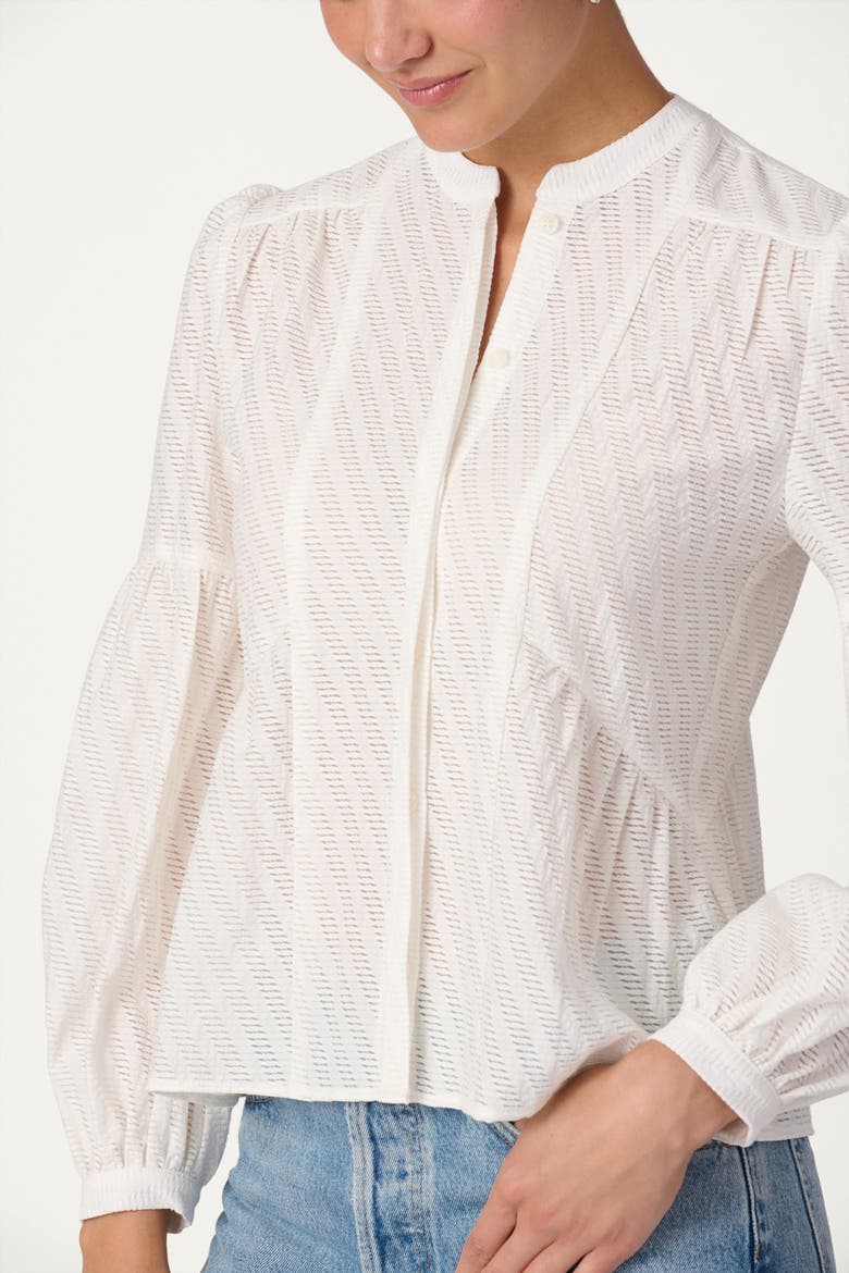 Breeze Stripe Burnout Flynn Top, Alternate, color, Optic