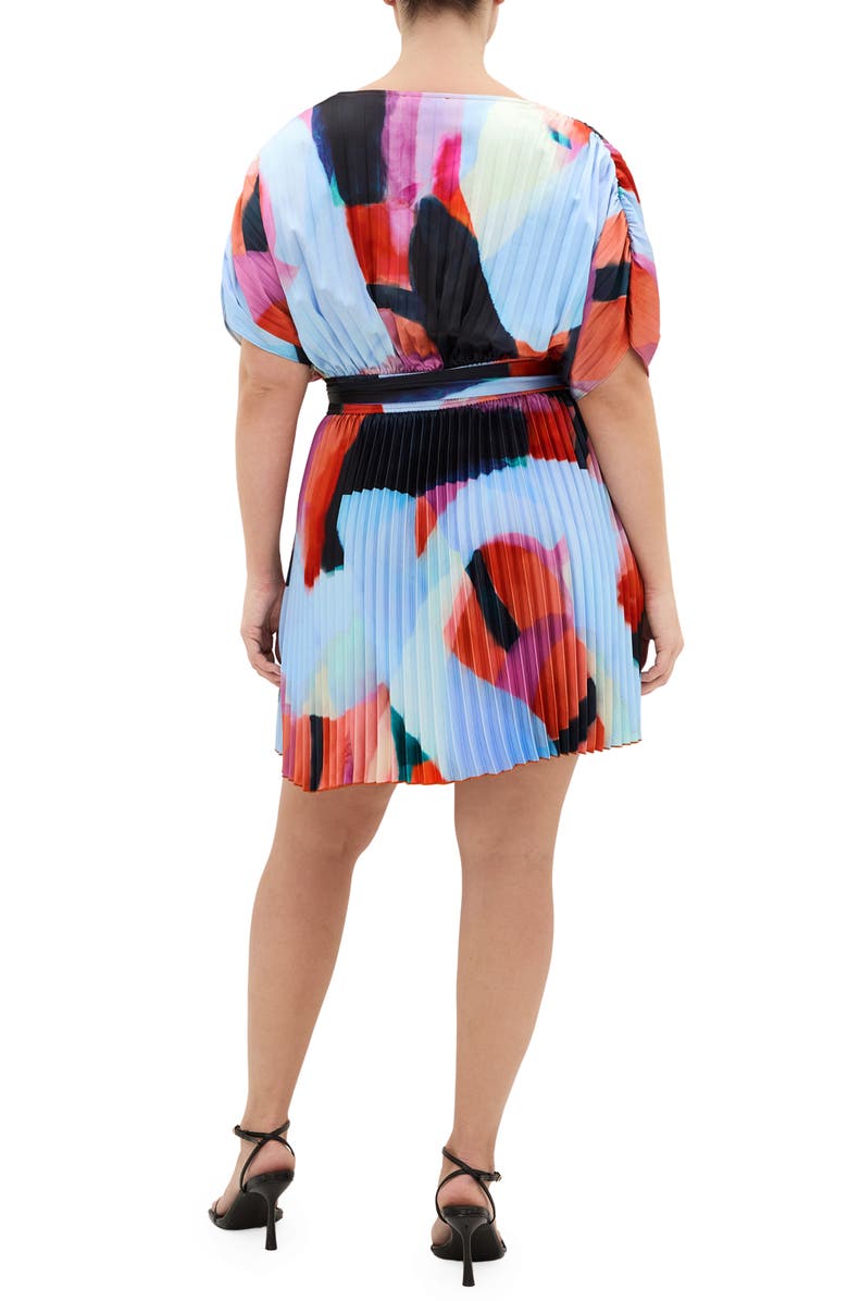 City Chic Hailey Abstract Print Minidress, Alternate, color, Aspect