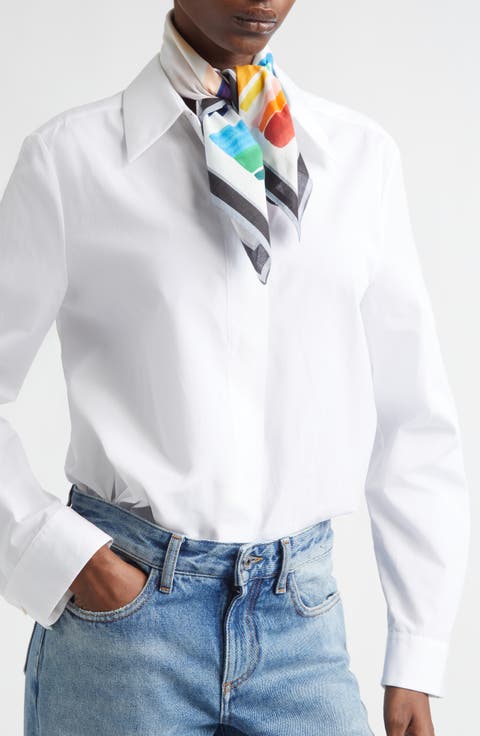 Rainbow Stripe Cotton Square Scarf