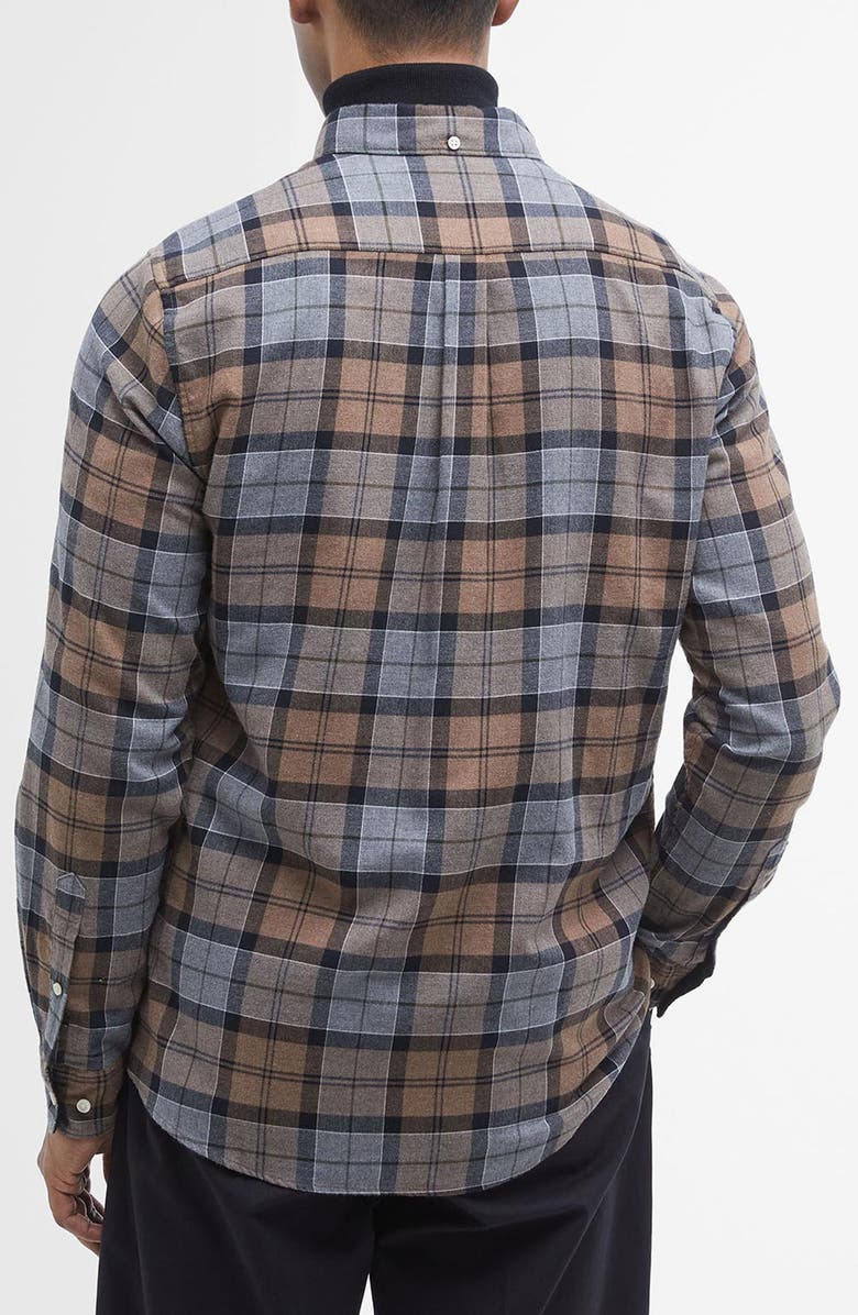 Barbour Rasay Tailored Fit Plaid Flannel Button-Down Shirt, Alternate, color, Cedarwood