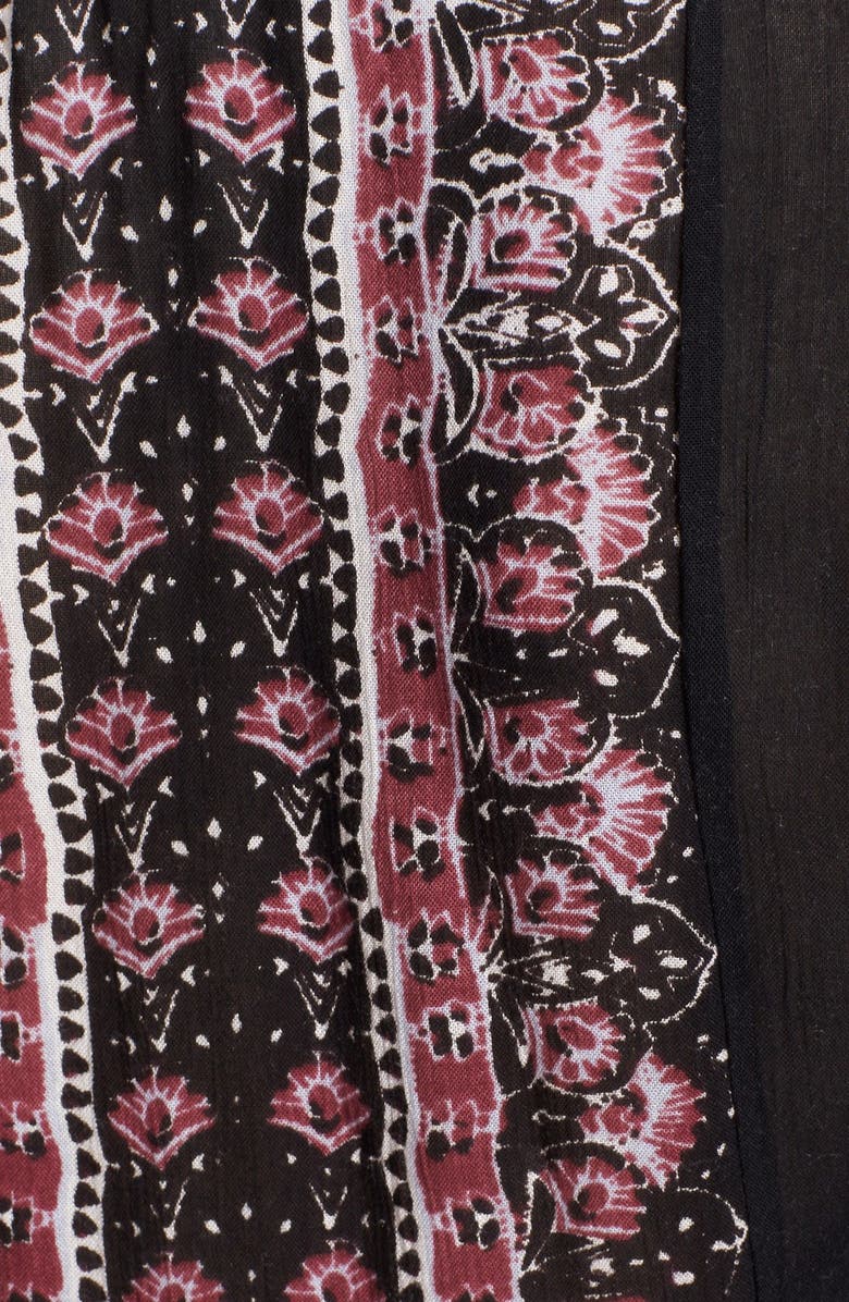 Free People Print Gauze A-Line Midi Dress, Alternate, color, 