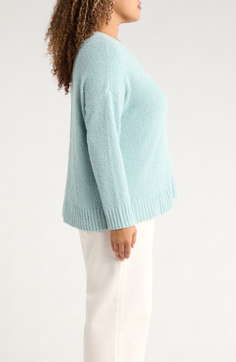 Eileen Fisher Crewneck Organic Cotton & Wool Blend Tunic Sweater, Alternate, color, Arctic Blue
