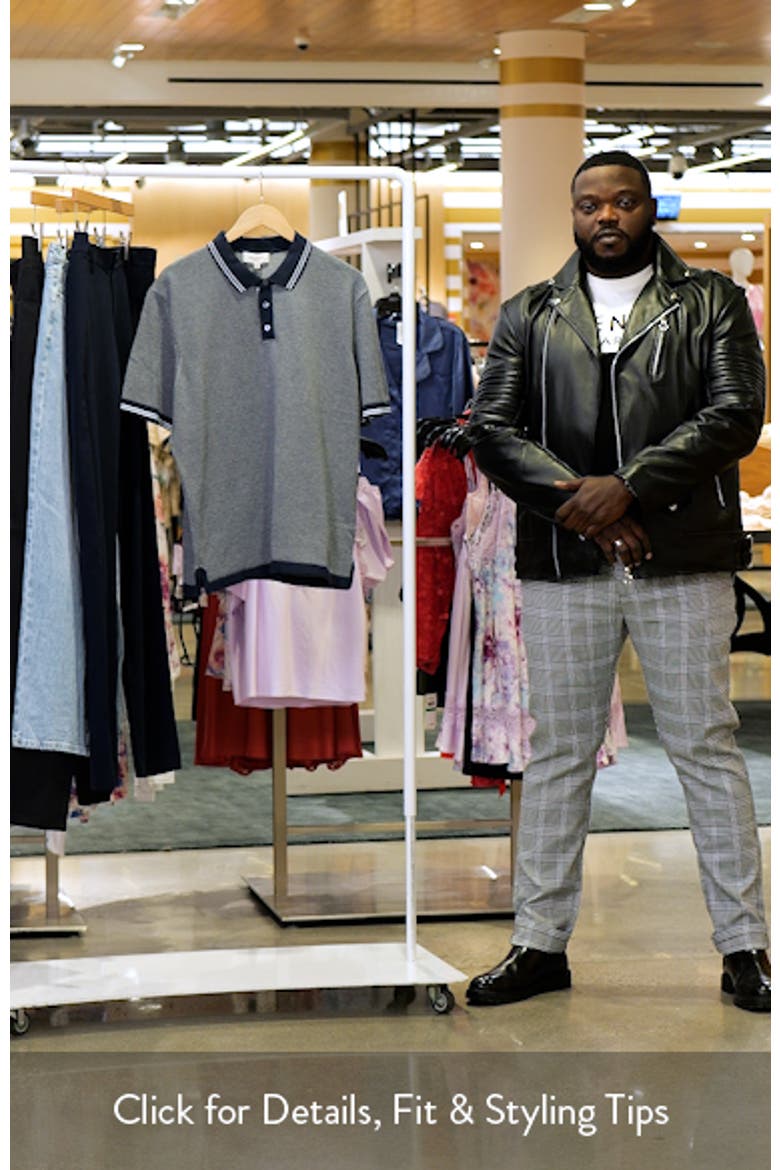 Tipped Short Sleeve Cotton & Silk Polo Sweater video