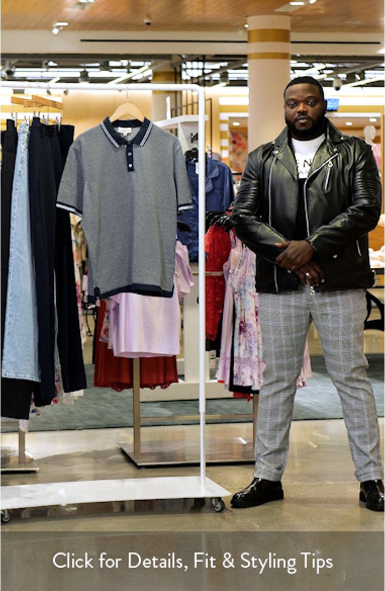 Tipped Short Sleeve Cotton & Silk Polo Sweater, sales video thumbnail