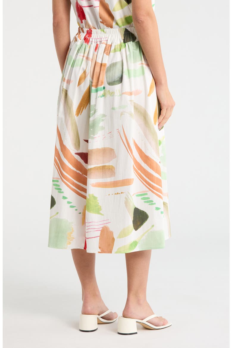 Print Maxi Skirt, Alternate, color, IVORY BRUSH STROKE